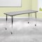 Flash Furniture Rectangle 26 W, 60 L, 30 H, Chrome, Laminate, Particleboard, Steel, Grey XU-A3060-CON-GY-T-A-CAS-GG - alternate 1